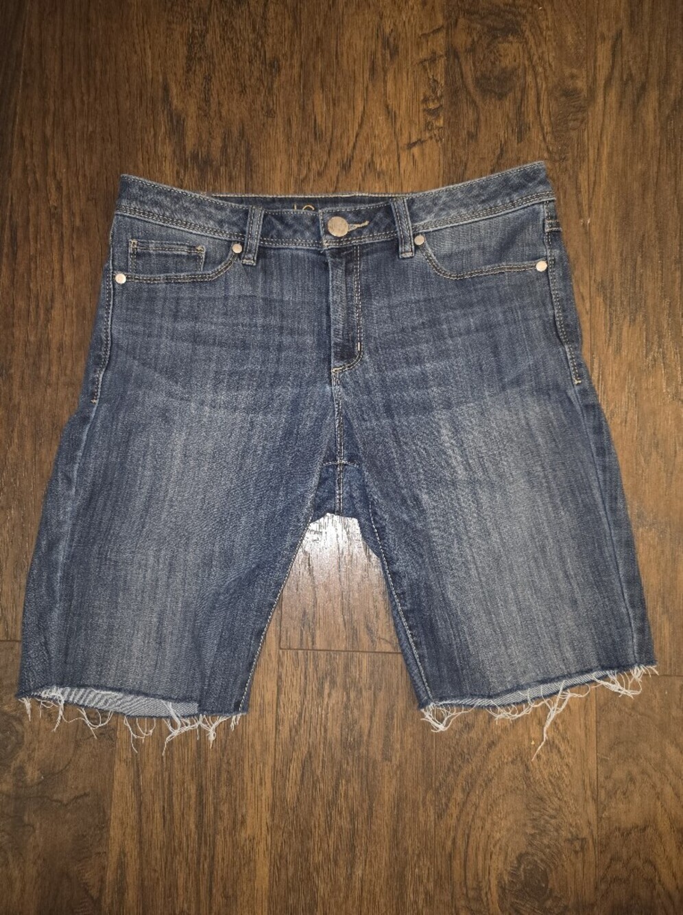 LC Lauren Conrad Distressed Blue Denim Cutoff Shorts